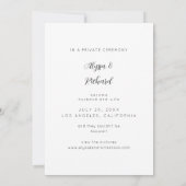 Foto Typografy Wedding Announcement Elegant Ver Einladung (Rückseite)