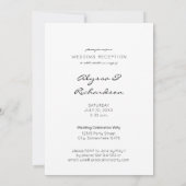 Foto Typografy Wedding & Empfang Party 2v Einladung (Rückseite)