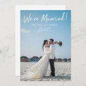 Foto Typografy Wedding & Empfang Party 2v Einladung (Vorne/Hinten)