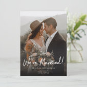 Foto Typografy Wedding & Empfang Party Einladung (Stehend Vorderseite)