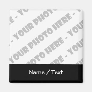 Foto-u. Text-quadratischer Magnet - schaffen Sie