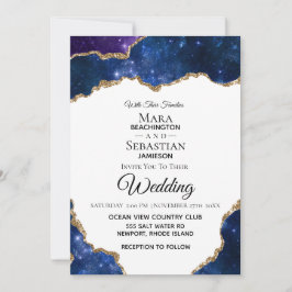 *~* FOTO - UAWG - QR AGATE Blue AR13 Wedding Einladung