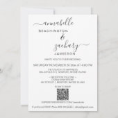 *~* FOTO UAWG + QR AR6 Floral Wedding Inv Einladung (Rückseite)