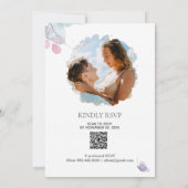 ~* Foto - UAWG - QR BOTANISCHE Blätter Hochzeit Einladung (Rückseite)