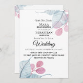 ~* Foto - UAWG - QR BOTANISCHE Blätter Hochzeit Einladung (Vorne/Hinten)