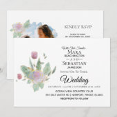 *~* Foto UAWG - QR ROSE BOUQUET Wedding AR12 Einladung (Vorne/Hinten)