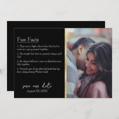 Foto über Bräuche und Bräuche in Schwarz Einladung (Vorne/Hinten)