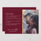 Foto über Braut und Bräuche über Burgund Einladung (Vorne/Hinten)