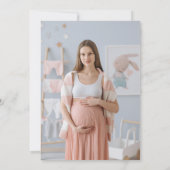 Foto Über den Mond Himmels-Baby-Party Einladung (Rückseite)