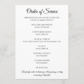 Foto über die weiße Beerdigung oder Feier des Lebe Programm (Rückseite)