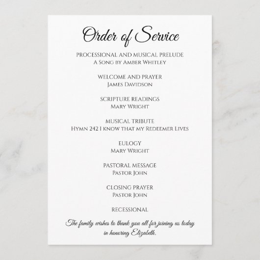 Foto über die weiße Beerdigung oder Feier des Lebe Programm (Rückseite)