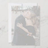 Foto überlagert schlichte moderne Hochzeit Einladung (Rückseite)