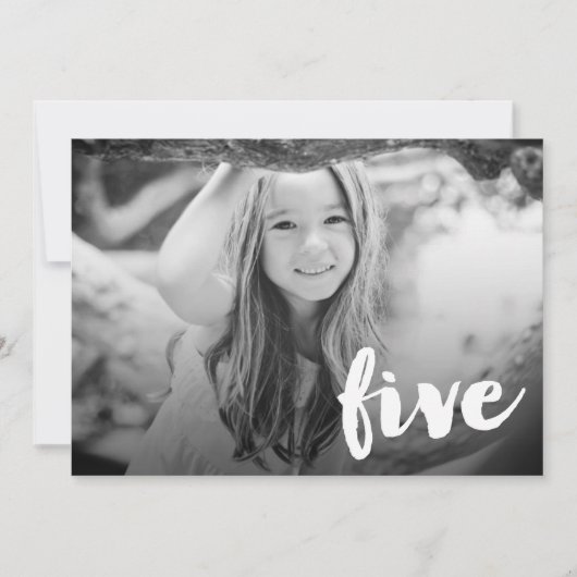 Foto-Überlagerung der Jungen-Mädchen-5. Einladung (Vorderseite)