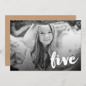 Foto-Überlagerung der Jungen-Mädchen-5. Einladung (Vorne/Hinten)