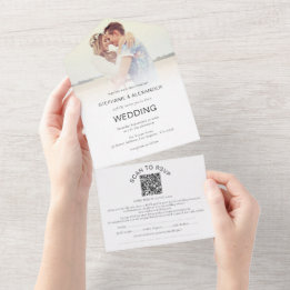 Foto-Überlagerung Gast Name Anschriften QR-Code Ho All In One Einladung