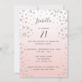 Foto Überraschung Geburtstagspartei Rose Golddiama Einladung (Rückseite)