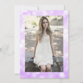 Foto-ÜBERRASCHUNG lila Lights Süß 16 Einladung (Rückseite)