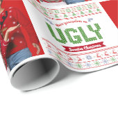 Foto Ugge Christmas Sweater Red Green Nordic Stric Geschenkpapier (Rolleneckpunkt)