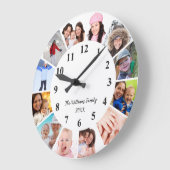 Foto-Uhr für benutzerdefinierte Familie - Personal Große Wanduhr (Winkel)