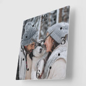 Foto-Uhr für benutzerdefinierte Familie Quadratische Wanduhr (Winkel)