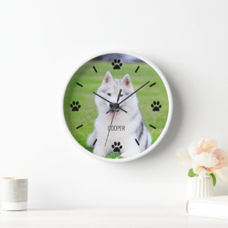 Foto-Uhr für Hunde oder Katzenaufnäher Uhr