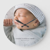 Foto-Uhr für Neugeborene Große Wanduhr (Vorderseite)