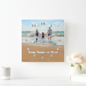 Foto-Uhr mit Schriftart für benutzerdefinierte Tex Quadratische Wanduhr (Zuhause)