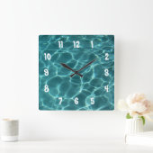 Foto-Uhr mit weißer Nummerierung Quadratische Wanduhr (Zuhause)