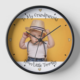 Foto Uhr Niedlich und spielend Wandklemme-Uhr-Gesc