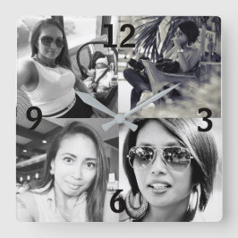 Foto-Uhr Quadratische Wanduhr