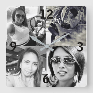 Foto-Uhr Quadratische Wanduhr