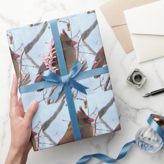 Foto-Umschlagpapier für den nördlichen Kardinal Geschenkpapier