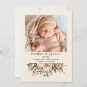 Foto umso leichter die Geburt Feiertagskarte (Rückseite)