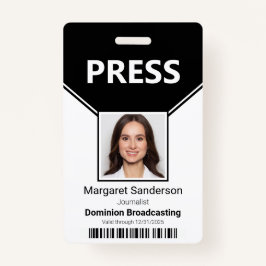 Foto und Bar Code-ID-Abzeichen Ausweis