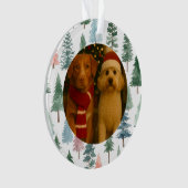 Foto- und benutzerdefinierter Text Personalisierte Ornament (Vorderseite)