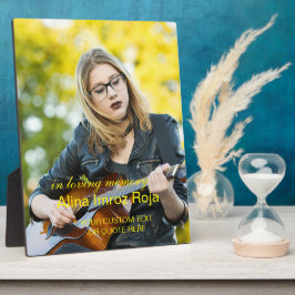 Foto und benutzerdefinierter Text Tabletop Plaque  Fotoplatte