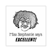 Foto und Bewertung personalisierter Lehrer Gummistempel (Prägung)