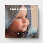 Foto und Botschaft des ersten Vaters Fotoplatte (Vorderseite)