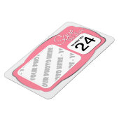 Foto und Datum Rosa "Save the Date" 4x6-Magnet Magnet (Linke Seite)