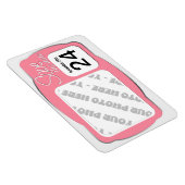 Foto und Datum Rosa "Save the Date" 4x6-Magnet Magnet (Rechte Seite)