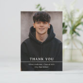 Foto und einfacher Text | Klasse 2023 Dankeskarte (Stehend Vorderseite)