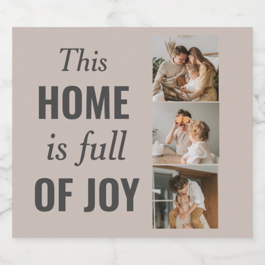 Foto und Familienangebot für moderne Paare Bierflaschenetikett (Einzelnes Label)