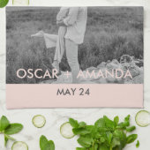 Foto- und Familienpreisgeschenk für moderne Mehrfa Geschirrtuch (Gefaltet)