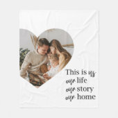 Foto- und Familienpreisgeschenk für moderne Paare Fleecedecke (Vorderseite)