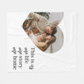 Foto- und Familienpreisgeschenk für moderne Paare Fleecedecke (Vorderseite (Horizontal))