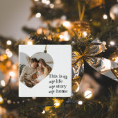 Foto- und Familienpreisgeschenk für moderne Paare Keramikornament