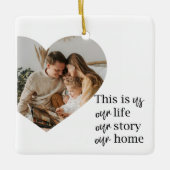 Foto- und Familienpreisgeschenk für moderne Paare Keramikornament (Vorderseite)