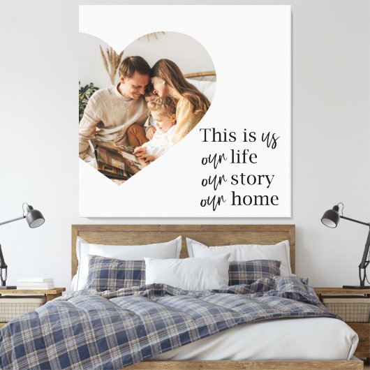 Foto- und Familienpreisgeschenk für moderne Paare Leinwanddruck (Insitu (Schlafzimmer))