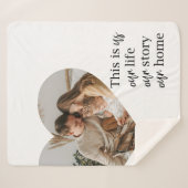 Foto- und Familienpreisgeschenk für moderne Paare Sherpadecke (Vorderseite (Horizontal))