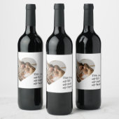 Foto- und Familienpreisgeschenk für moderne Paare Weinetikett (Flaschen)